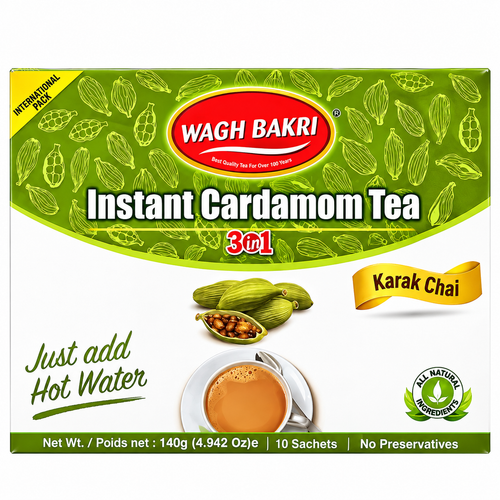 Wagh Bakri Instant Cardamom Tea 140g
