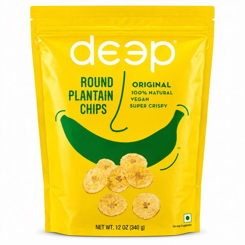 Deep  Plantain Chips Round - Original 340 gms