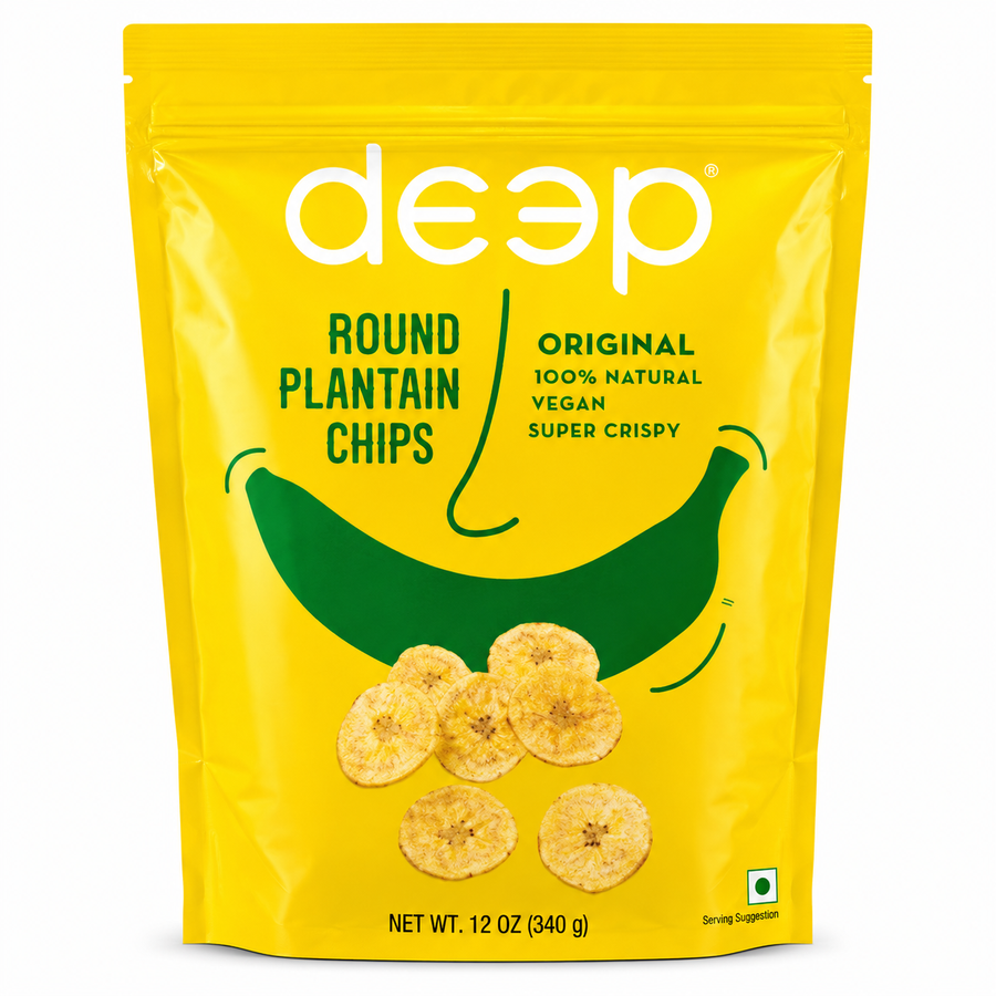 Deep  Plantain Chips Round - Original 340 gms