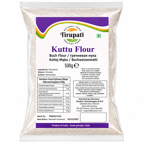 Tirupati Kuttu Flour (Buckwheat Flour) 500g