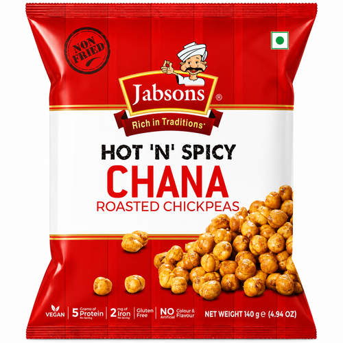 Jabsons Roasted Chana Hot N Spicy 140g