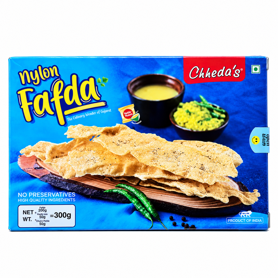 Chheda's Nylon Fafda 400g – Traditional Gujarati Crispy Snack