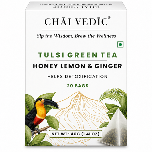 Samaara Tulsi Green Tea Honey Lemon & Ginger 40gm
