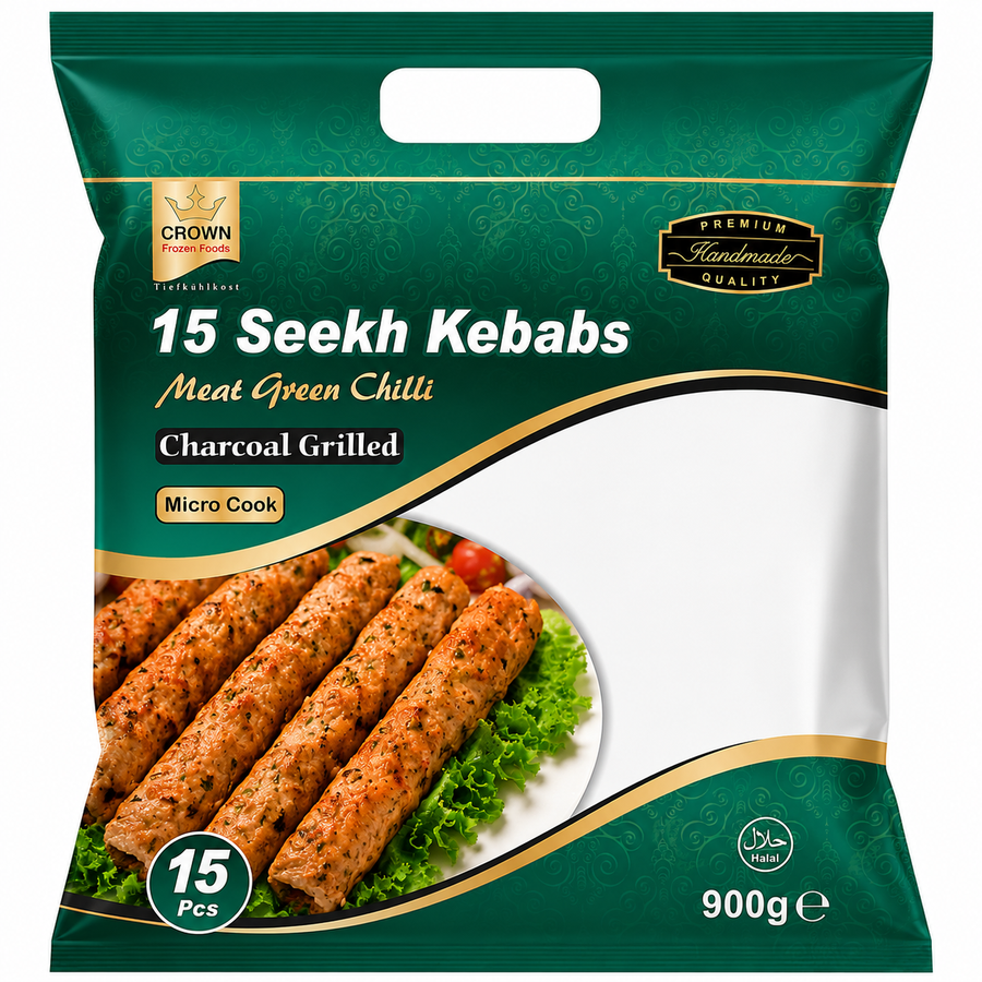 Crown Green Chilli Meat Kebab 1kg