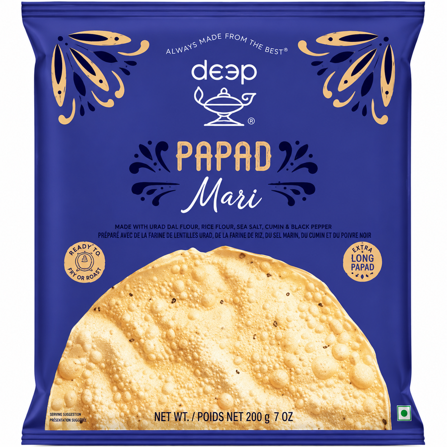 Deep  Papad Udad Black Pepper (Mari) 200 gms