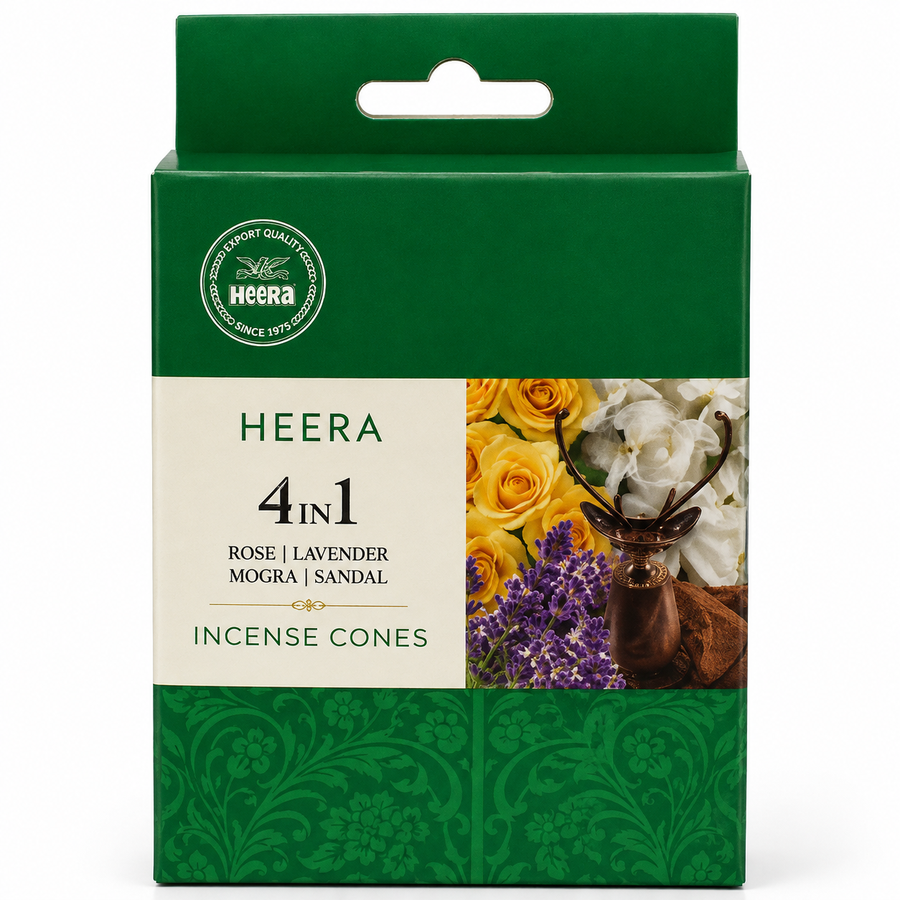 Heera 4 In 1 Incense Cones(12 cones)