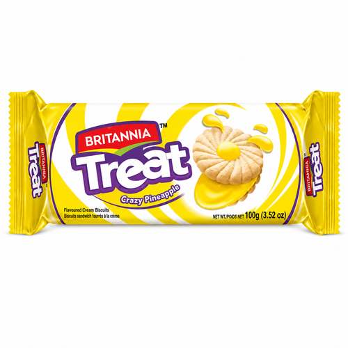 Britannia Treat Crazy Pineapple Biscuits 100g