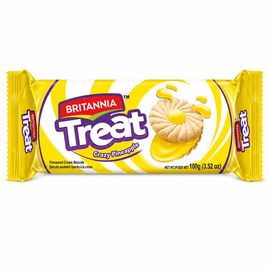 Britannia Treat Crazy Pineapple Biscuits 100g