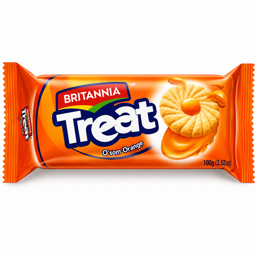 Britannia Treat Osom Orange Biscuits 100g