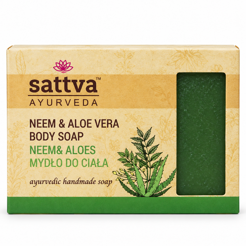 Sattva Neem & Aloe Vera Soap 125g – Herbal Cleansing Soap