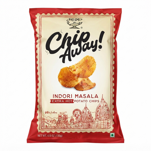 Deep Chip Away! Indori Masala Extra Hot Potato Chips 130g