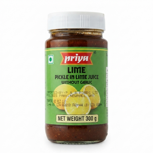 Priya Lime Pickle In Lime Juice Without Garlic 300g