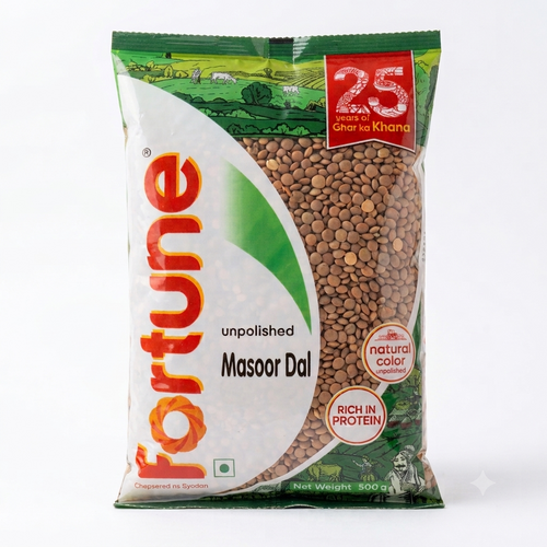 Fortune Unpolished Masoor Dal 500g
