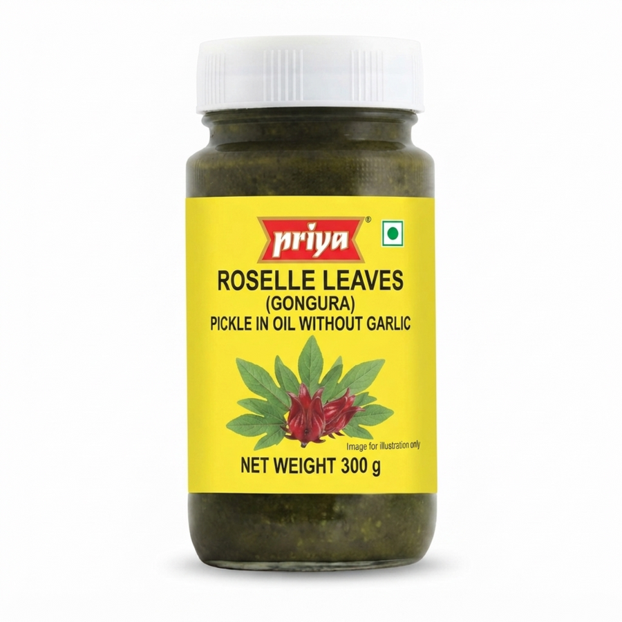 Priya Roselle Leaves Pickle (Gongura) In Oil Without Garlic 300g