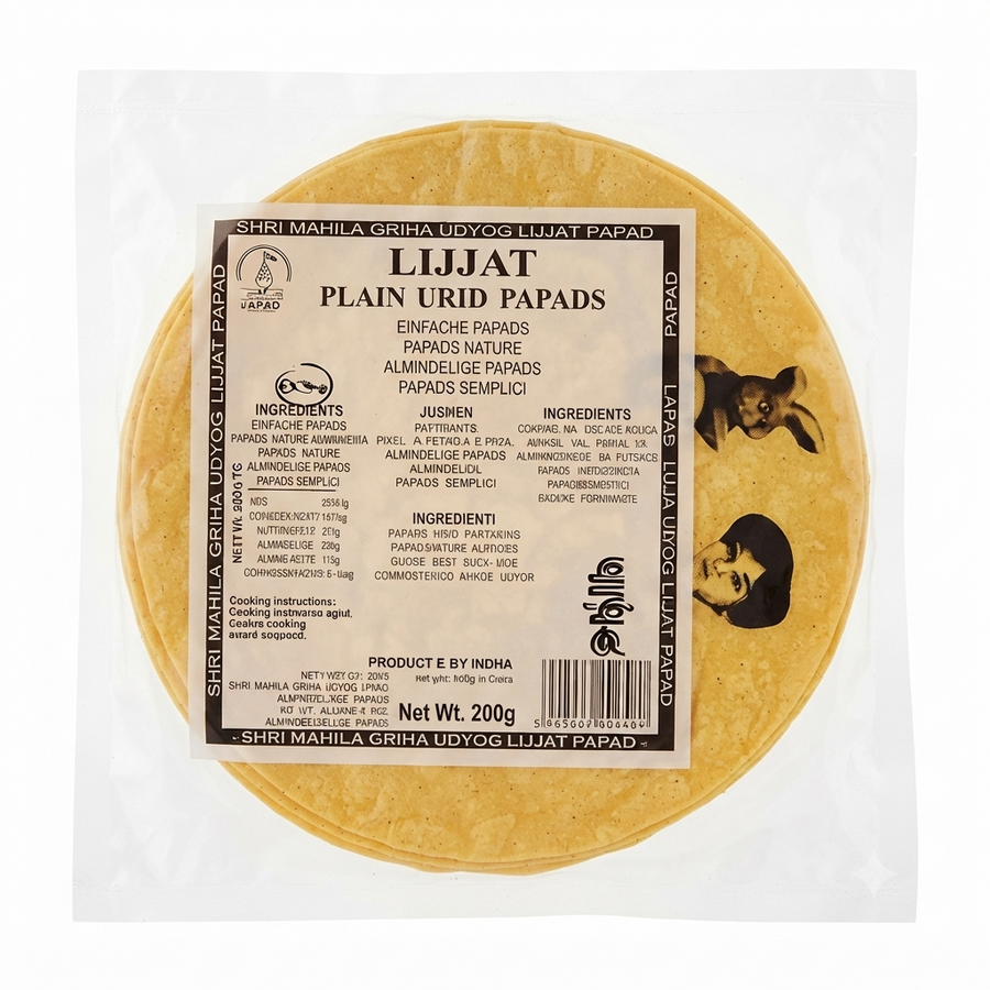 Lijjat Urad Papads 200g
