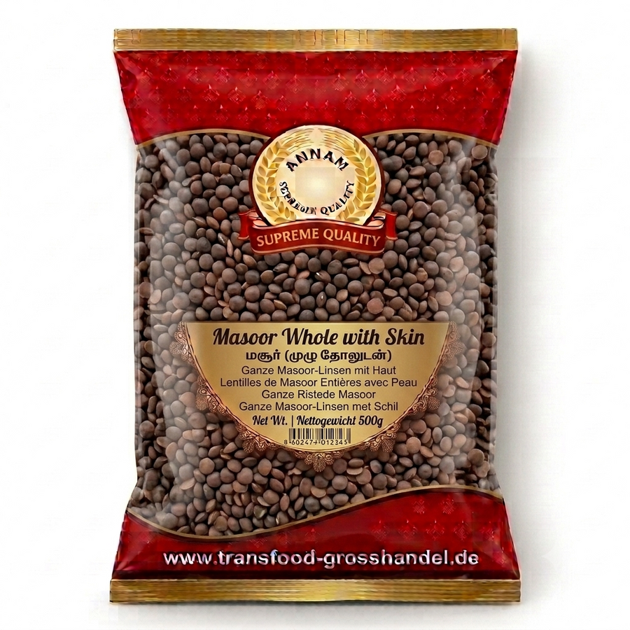 Annam Masoor Whole with Skin 500g