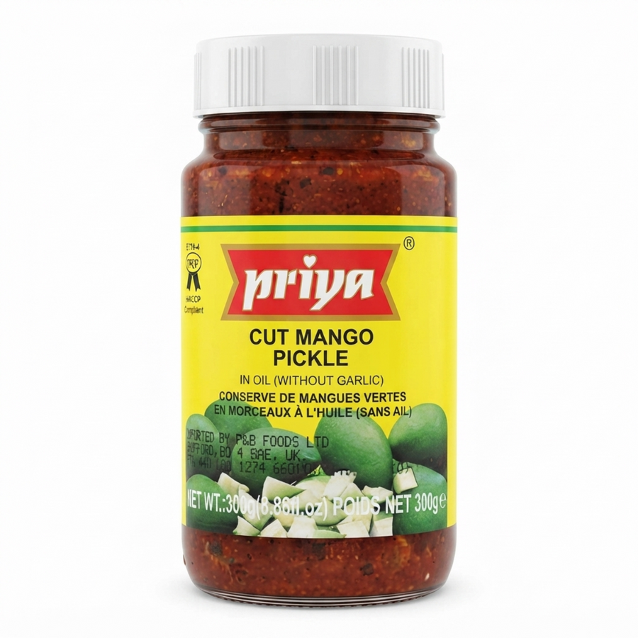 Priya Cut Mango Pickle Without Garlic 300g