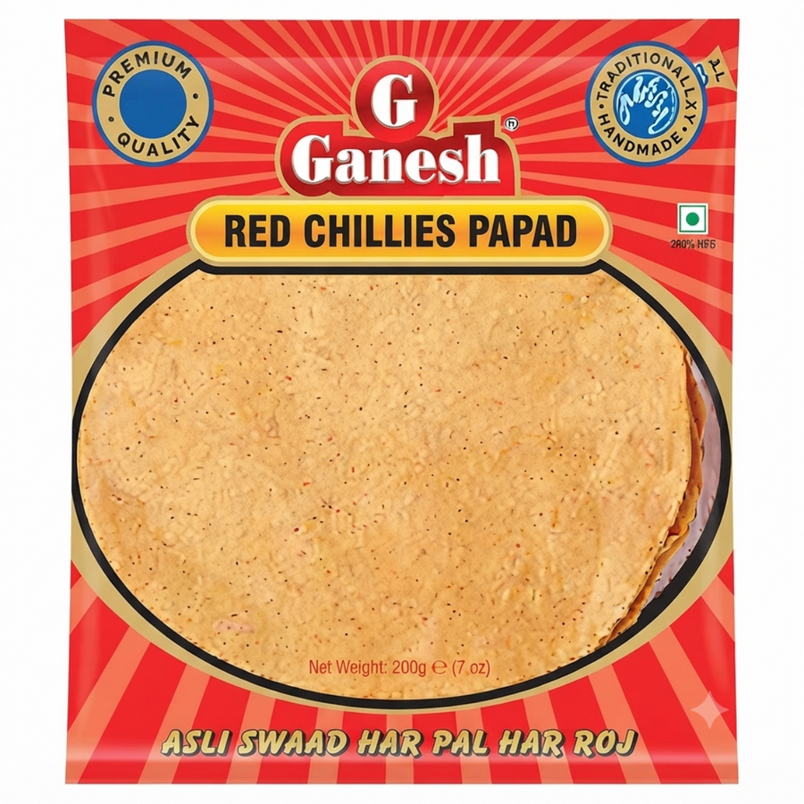 Ganesh Red Chillies Papad 200g