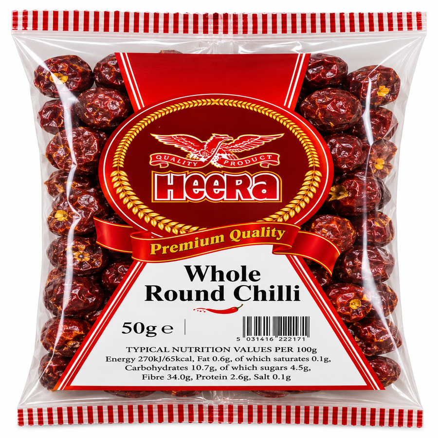 Heera Round Chillies Whole 50g