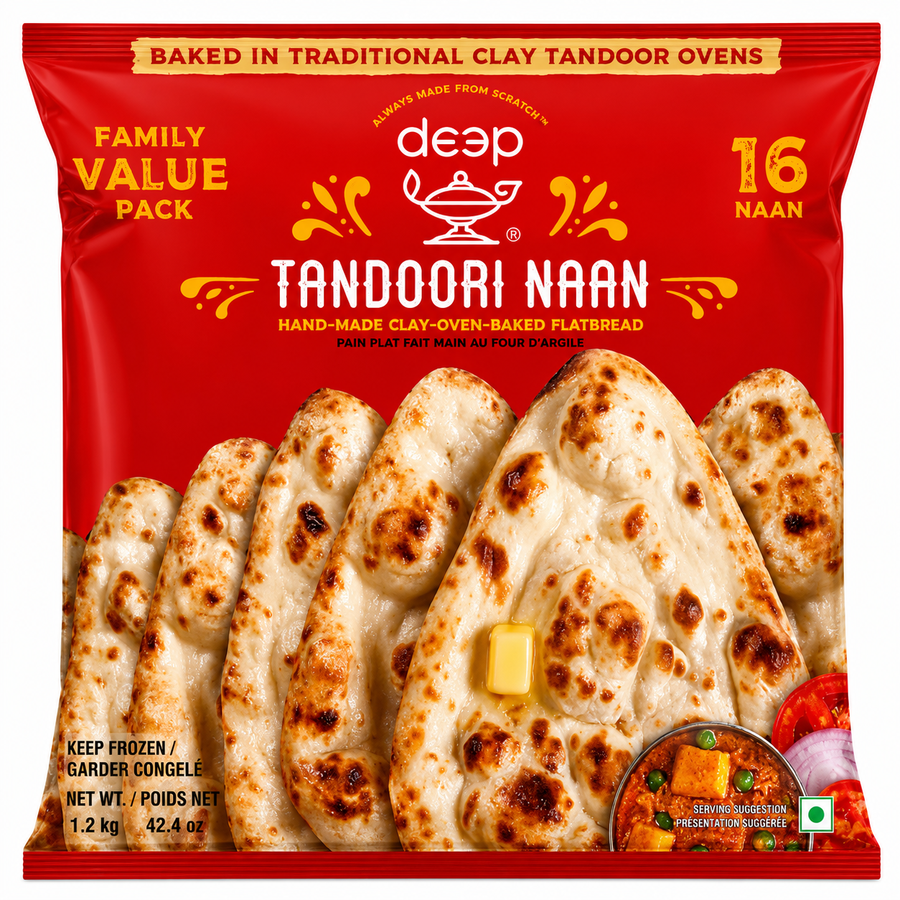 Deep Tandoori  Naan Family Pack 1200gms