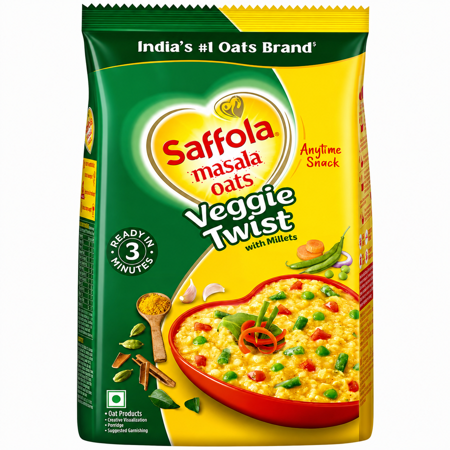 Saffola Veggie Twist Oats 500g