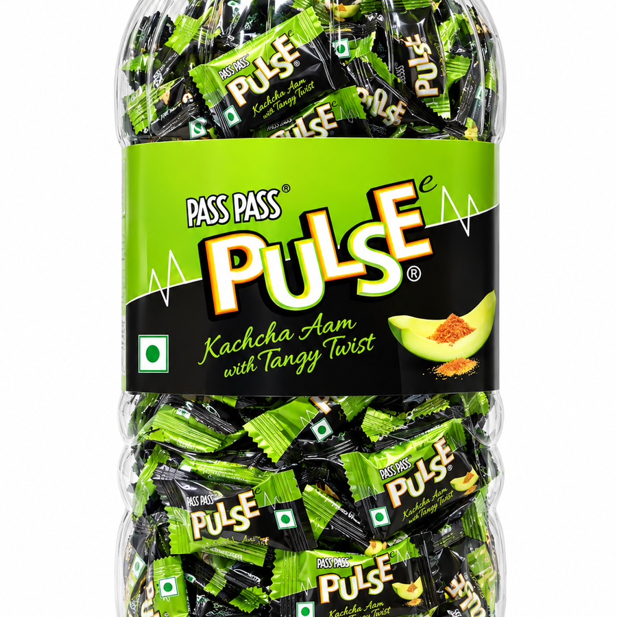 Pulse Kachcha Aam Candy 665g – Tangy Raw Mango Flavoured Candy
