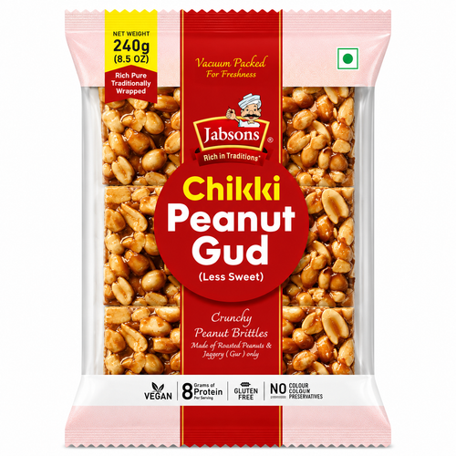 Jabsons Chikki Peanut Gud 240g
