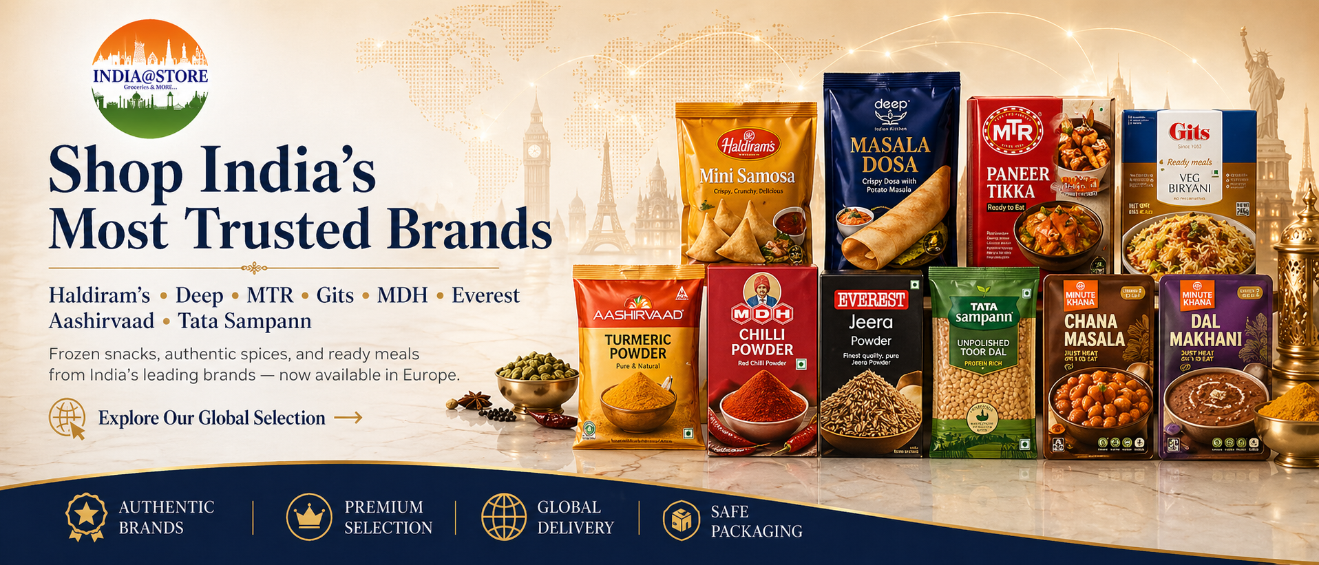 Explore our global selection — MDH, Amul, Tata Sampann and more