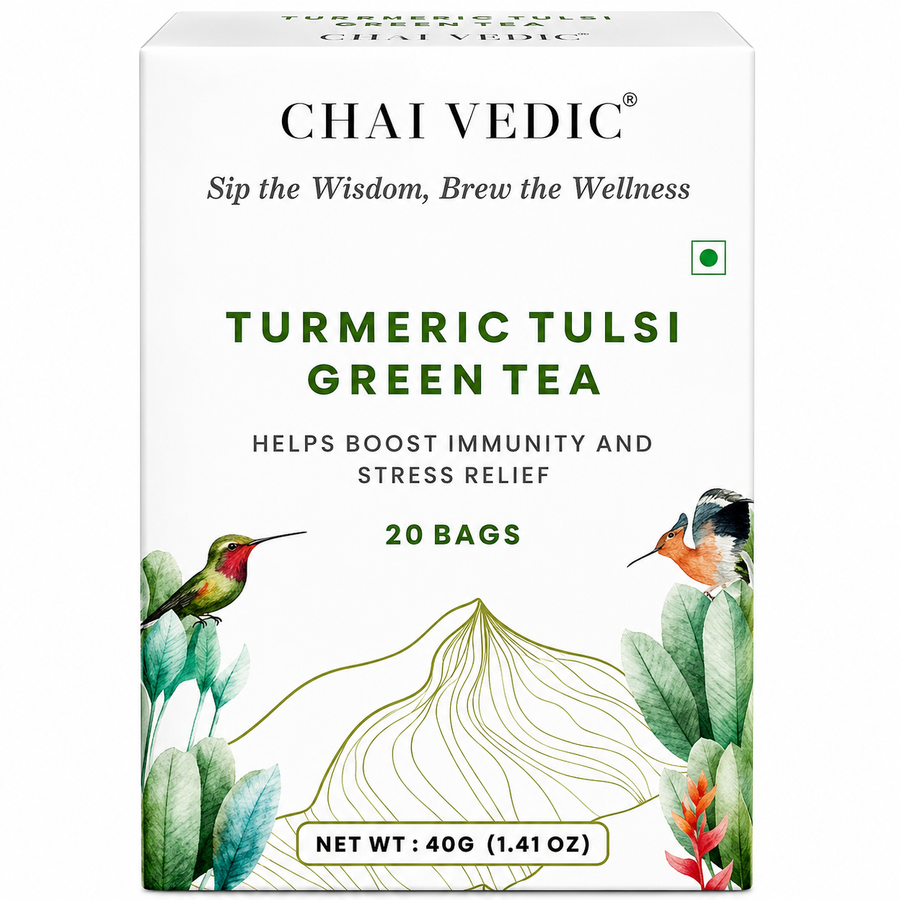 Saamara Chai Vedic Turmeric Tulsi Green Tea 40g