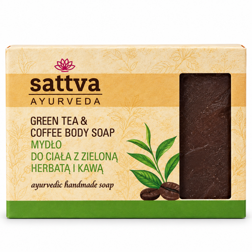 Sattva Green Tea & Coffee Body Soap 125g – Refreshing Herbal Bath Soap