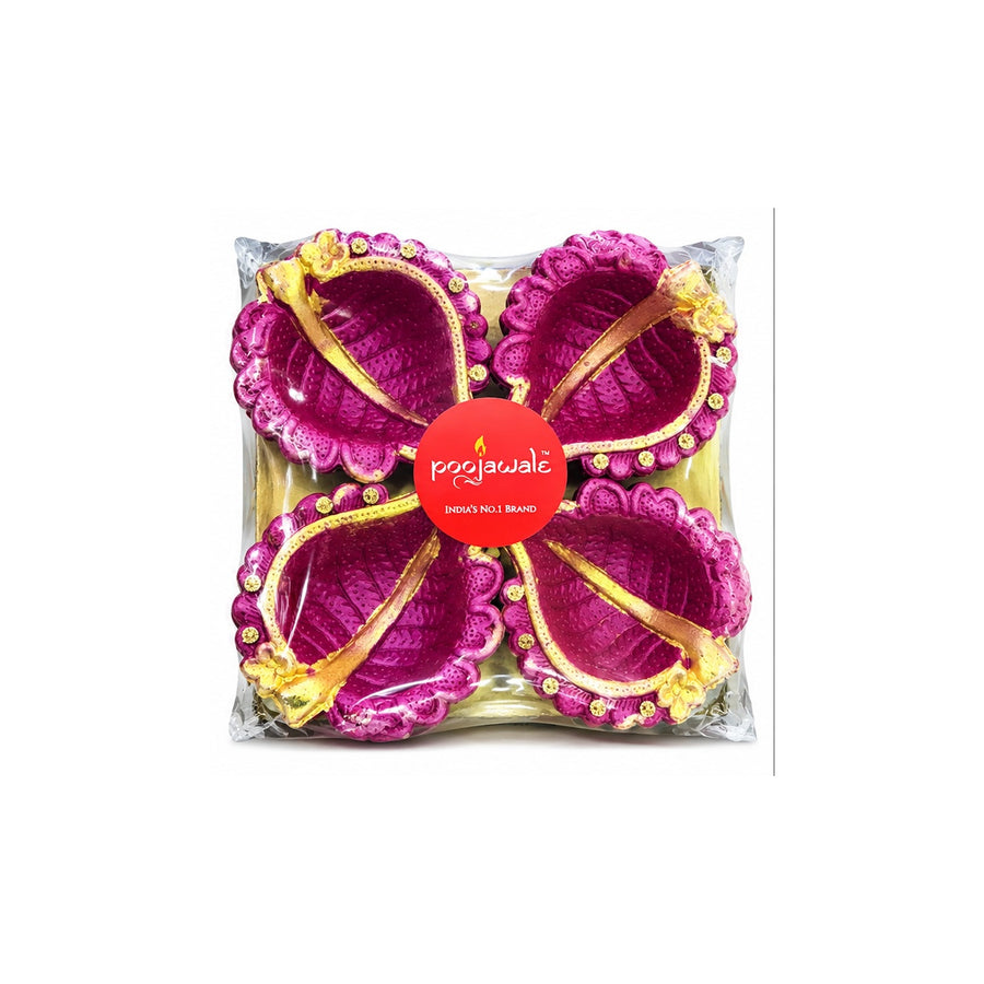 Fancy Diya Patta Purple (4 Pcs)